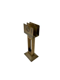Vienna Secession Patinated Brass Magazine Rack, 1900s